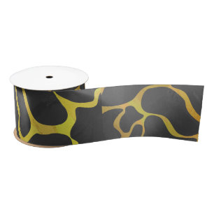 Giraffe, Schwarz und Gelb Satinband