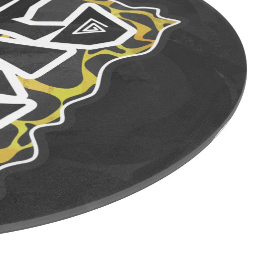 Giraffe, Schwarz und Gelb Schneidebrett (Ecke)