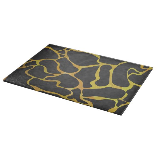 Giraffe, Schwarz und Gelb Schneidebrett (Ecke)