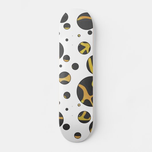 Giraffe, Schwarz und Gelb Skateboard (Vorderseite)