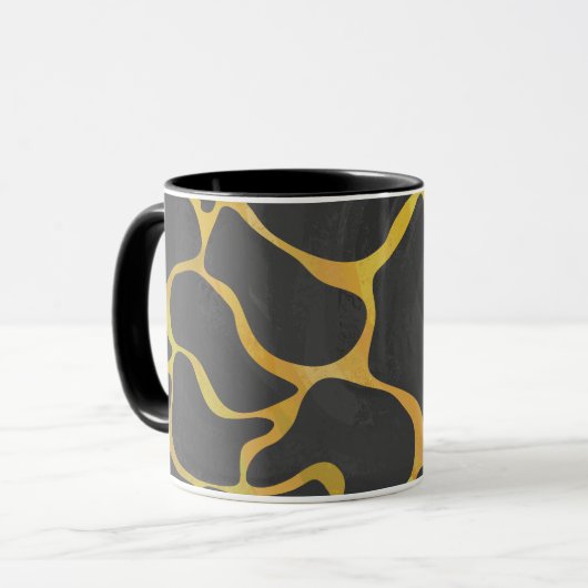 Giraffe, Schwarz und Gelb Tasse (Vorderseite Links)