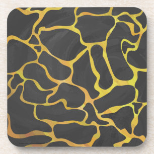 Giraffe, Schwarz und Gelb Untersetzer