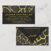 Giraffe, Schwarz und Gelb Visitenkarte (Vorne/Hinten)