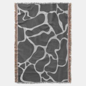 Giraffe Schwarz und Light Gray Print Decke (Vorderseite Vertikal)