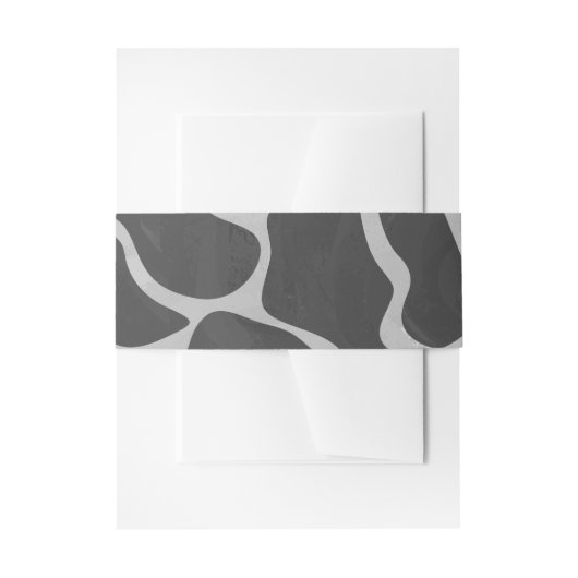 Giraffe Schwarz und Light Gray Print Einladungsbanderole (Vorderseite Beispiel)