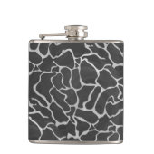 Giraffe Schwarz und Light Gray Print Flachmann (Vorderseite)