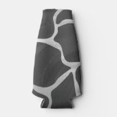 Giraffe Schwarz und Light Gray Print Flaschenkühler (Vorderseite)