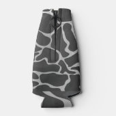 Giraffe Schwarz und Light Gray Print Flaschenkühler (Rückseite)