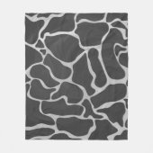 Giraffe Schwarz und Light Gray Print Fleecedecke (Vorderseite)