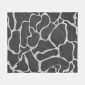 Giraffe Schwarz und Light Gray Print Fleecedecke (Vorderseite (Horizontal))