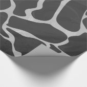 Giraffe Schwarz und Light Gray Print Geschenkpapier (Ecke)