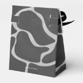 Giraffe Schwarz und Light Gray Print Geschenkschachtel (Rückseite)