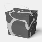 Giraffe Schwarz und Light Gray Print Geschenkschachtel (Rückseite)