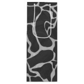 Giraffe Schwarz und Light Gray Print Geschenktüte Für Weinflaschen (Vorderseite)