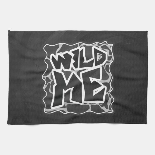 Giraffe Schwarz und Light Gray Print Geschirrtuch (Horizontal)