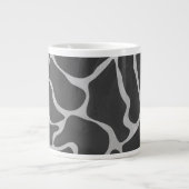 Giraffe Schwarz und Light Gray Print Jumbo-Tasse (Vorderseite)