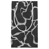 Giraffe Schwarz und Light Gray Print Kleine Geschenktüte (Vorderseite)