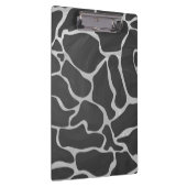 Giraffe Schwarz und Light Gray Print Klemmbrett (Rechts)