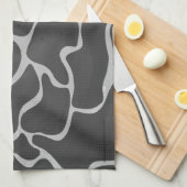 Giraffe Schwarz und Light Gray Print Küchentuch (Viertel Falte)
