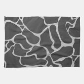 Giraffe Schwarz und Light Gray Print Küchentuch (Horizontal)