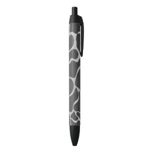 Giraffe Schwarz und Light Gray Print Kugelschreiber