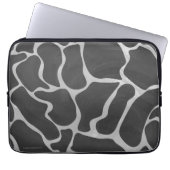 Giraffe Schwarz und Light Gray Print Laptopschutzhülle (Vorderseite)