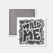 Giraffe Schwarz und Light Gray Print Magnet (Vorderseite/Rückseite)