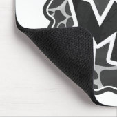 Giraffe Schwarz und Light Gray Print Mousepad (Ecke)