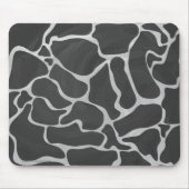 Giraffe Schwarz und Light Gray Print Mousepad (Vorne)