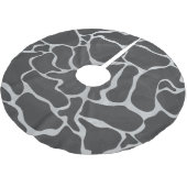Giraffe Schwarz und Light Gray Print Polyester Weihnachtsbaumdecke (Schrägansicht)