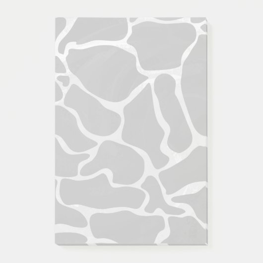 Giraffe Schwarz und Light Gray Print Post-it Klebezettel (Vorderseite)
