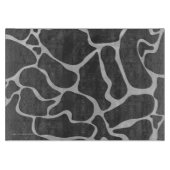 Giraffe Schwarz und Light Gray Print Schneidebrett (Vorderseite)