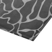 Giraffe Schwarz und Light Gray Print Schneidebrett (Ecke)