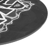 Giraffe Schwarz und Light Gray Print Schneidebrett (Ecke)