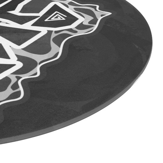 Giraffe Schwarz und Light Gray Print Schneidebrett (Ecke)