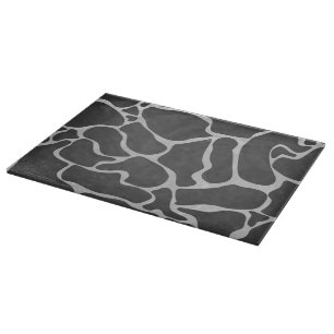 Giraffe Schwarz und Light Gray Print Schneidebrett
