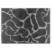 Giraffe Schwarz und Light Gray Print Schneidebrett (Vorderseite)