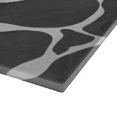 Giraffe Schwarz und Light Gray Print Schneidebrett (Ecke)