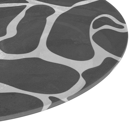 Giraffe Schwarz und Light Gray Print Schneidebrett (Ecke)