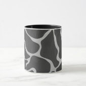 Giraffe Schwarz und Light Gray Print Tasse (Zentrum)