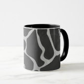 Giraffe Schwarz und Light Gray Print Tasse (VorderseiteRechts)