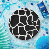 Giraffe, schwarz-weiß pappteller (Party)