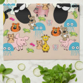 Giraffe, Schweine, Elefant, Handtuch (Gefaltet)