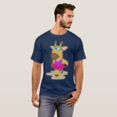 Giraffe Schwimm Schwimmflügel Sommer T-Shirt (Vorne ganz)