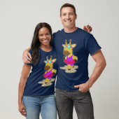 Giraffe Schwimm Schwimmflügel Sommer T-Shirt (Unisex)