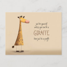 Giraffe - Sei du selbst Postkarte