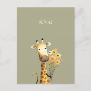 Giraffe - Sei freundlich Postkarte