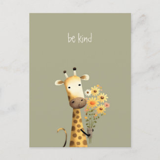 Giraffe - Sei nett Postkarte