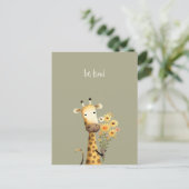 Giraffe - Sei nett Postkarte (Stehend Vorderseite)