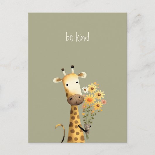 Giraffe - Sei nett Postkarte (Vorderseite)